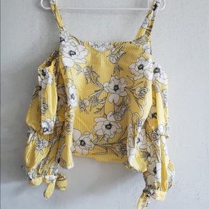 Delicate Yellow Flower Blouse